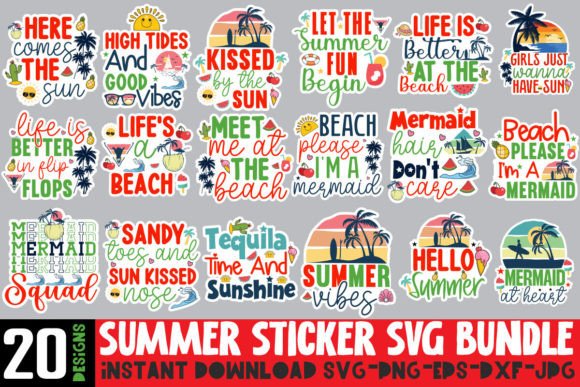 Download Summer Sticker SVG Bundle, Summer SVG - Premium Resources